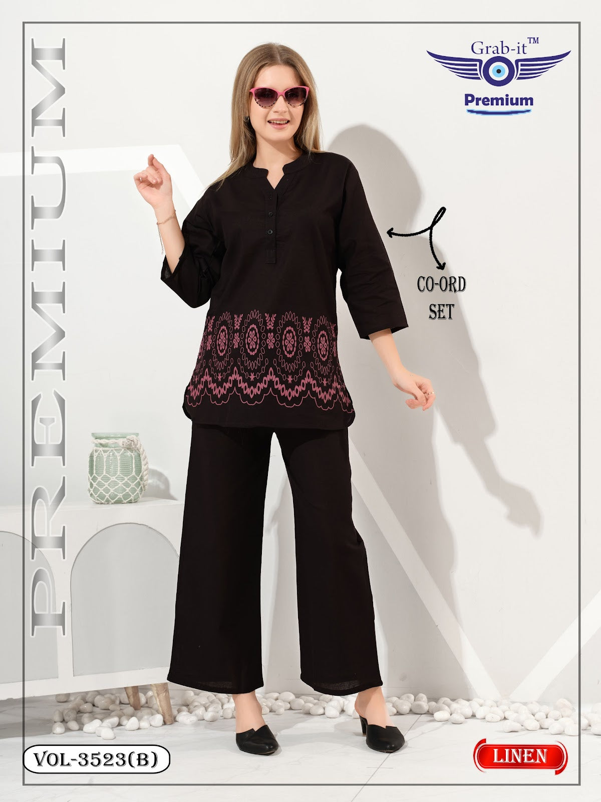 Vol 3523 B Grab It Linen Co Ord Set Wholesale