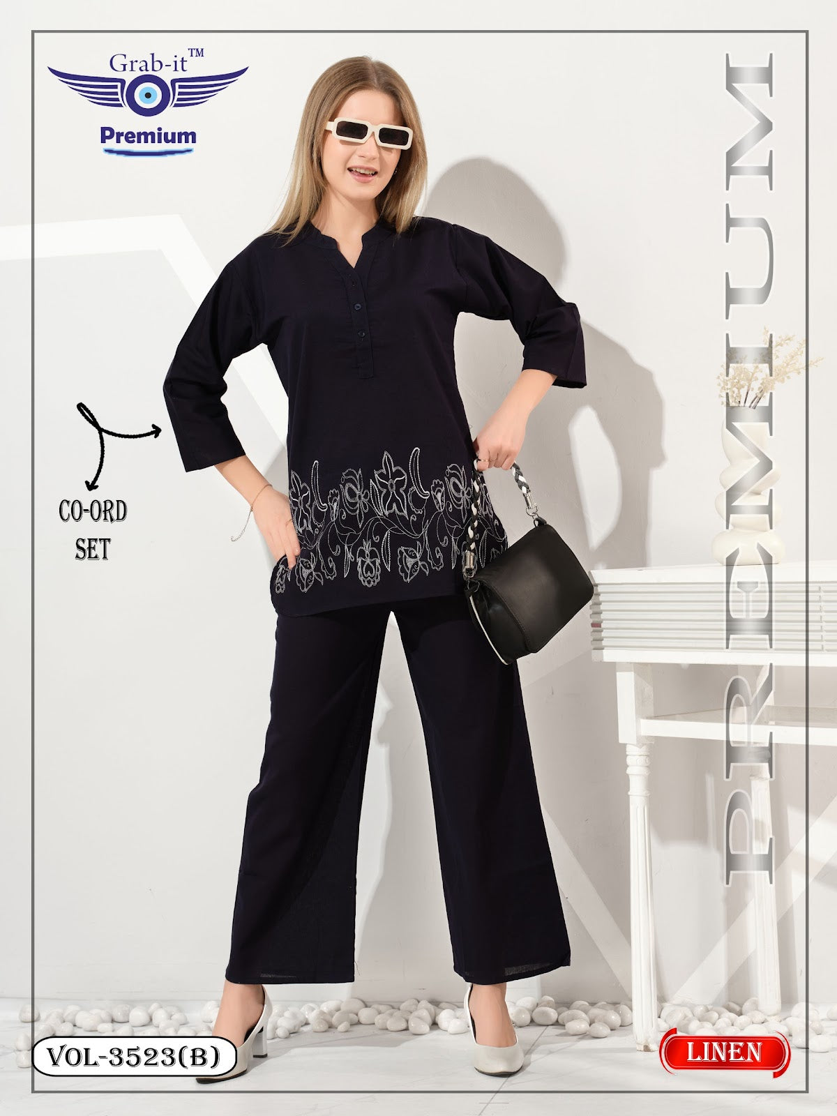 Vol 3523 B Grab It Linen Co Ord Set Wholesale