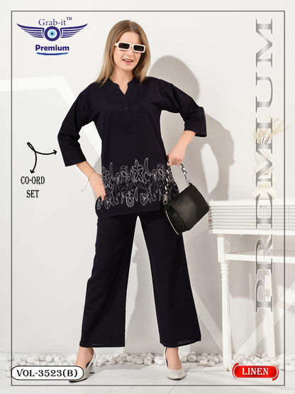 Vol 3523 B Grab It Linen Co Ord Set Wholesale