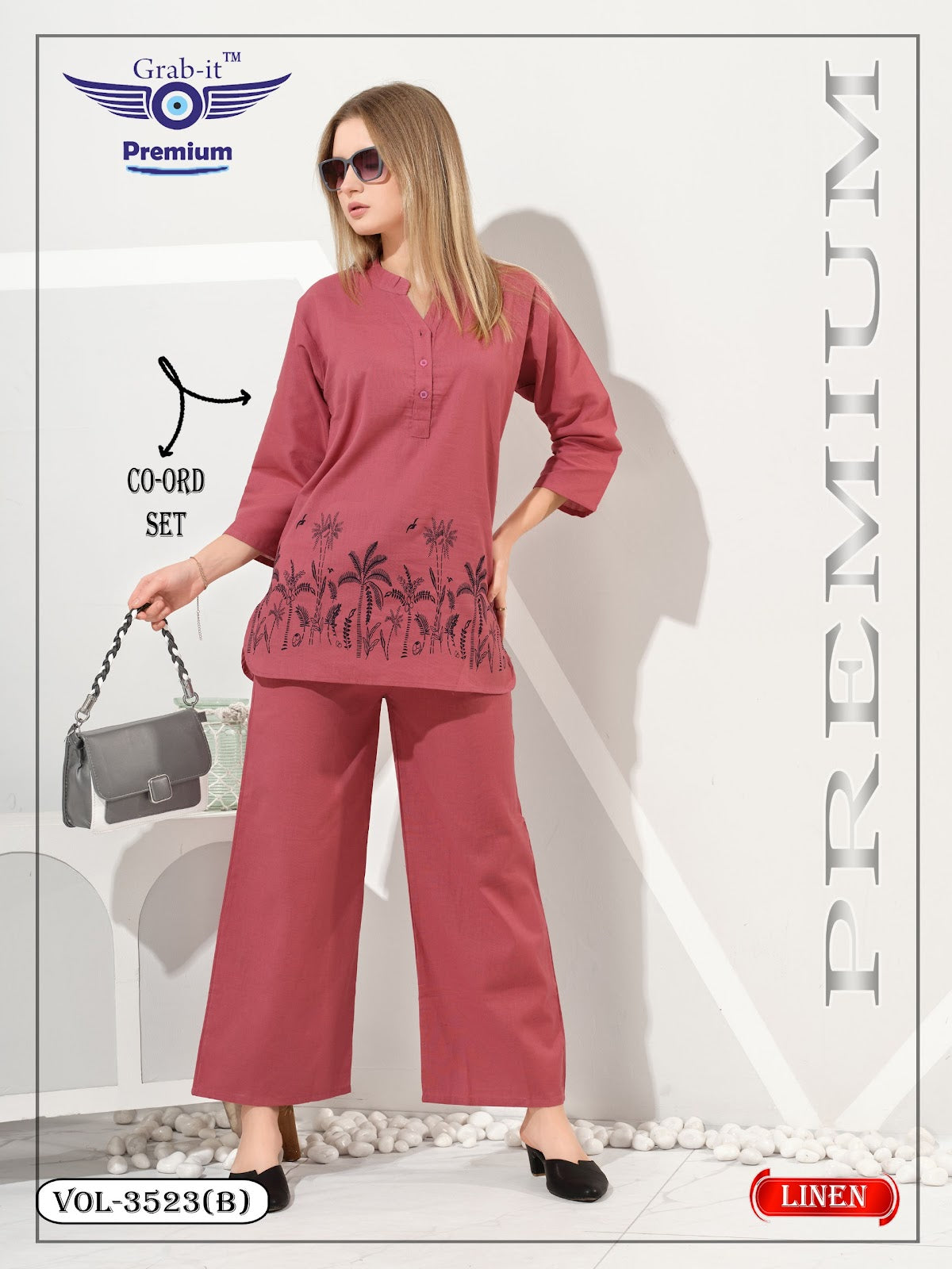 Vol 3523 B Grab It Linen Co Ord Set Wholesale