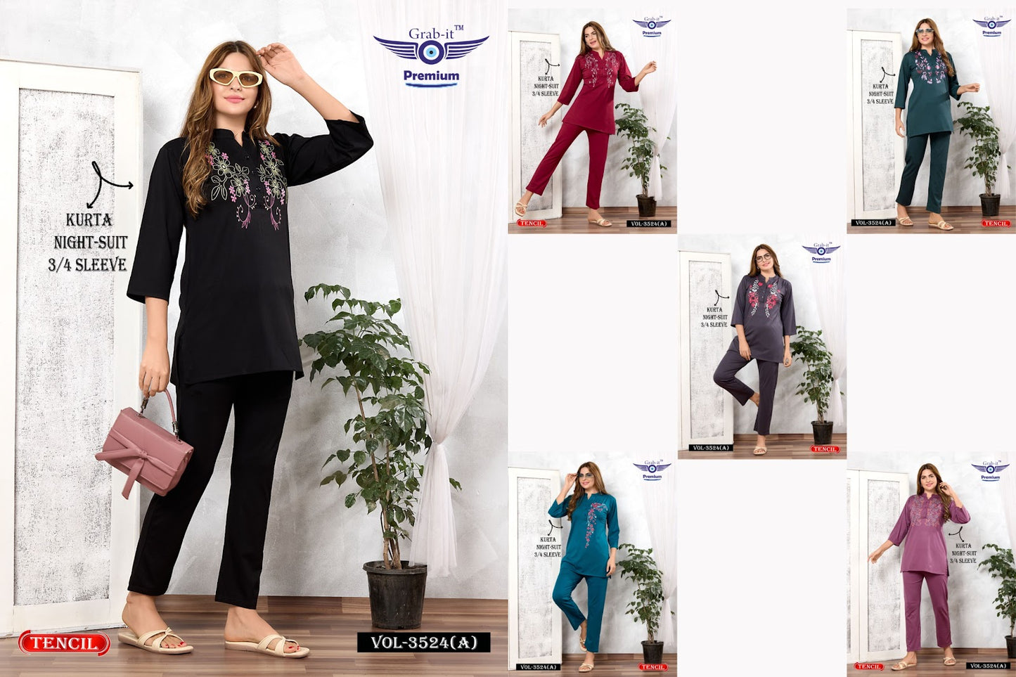 Vol 3524 A Grab It Tencil Co Ord Set Supplier India