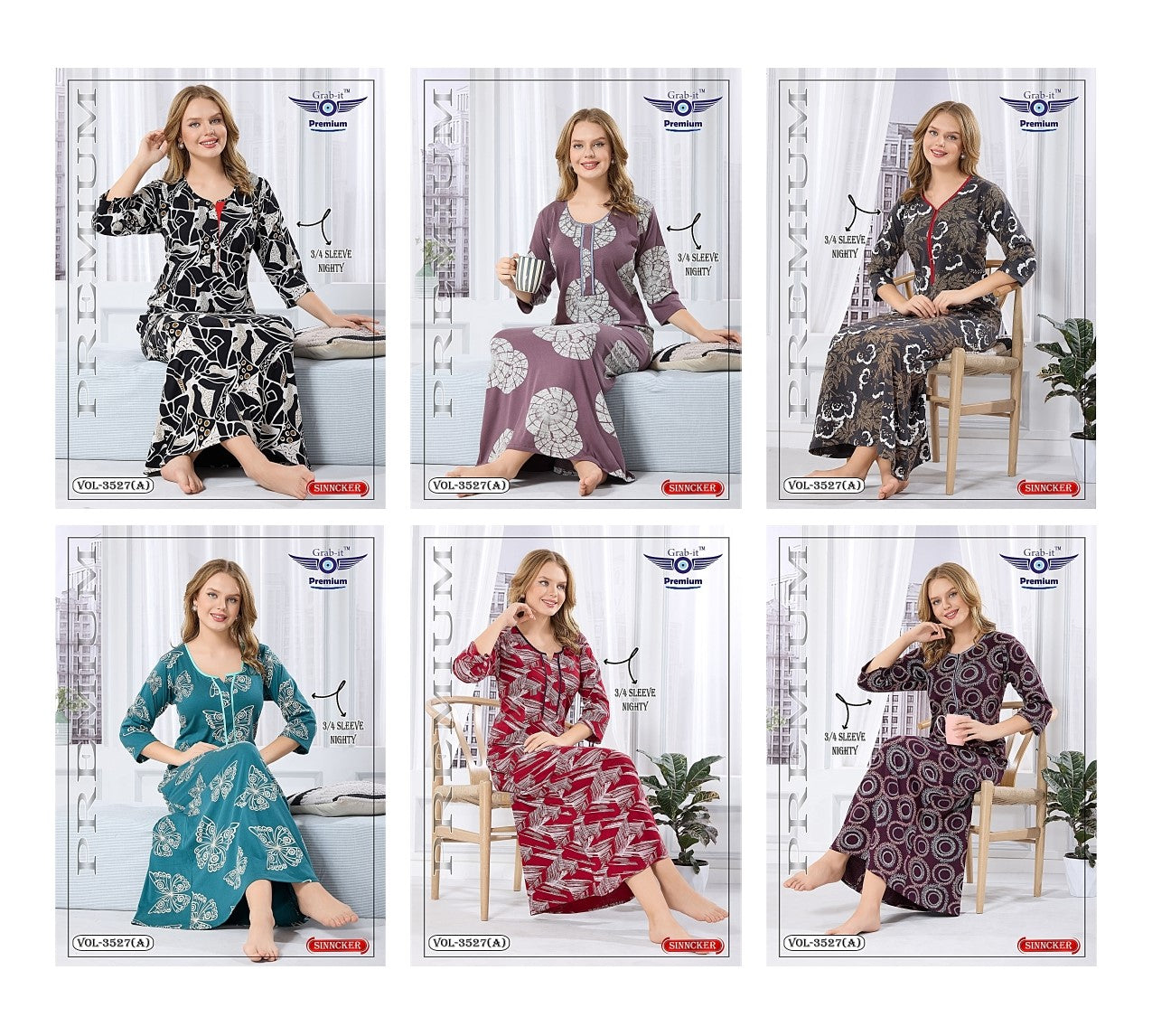 Vol 3527 A Grab It Sinker Night Gowns Exporter