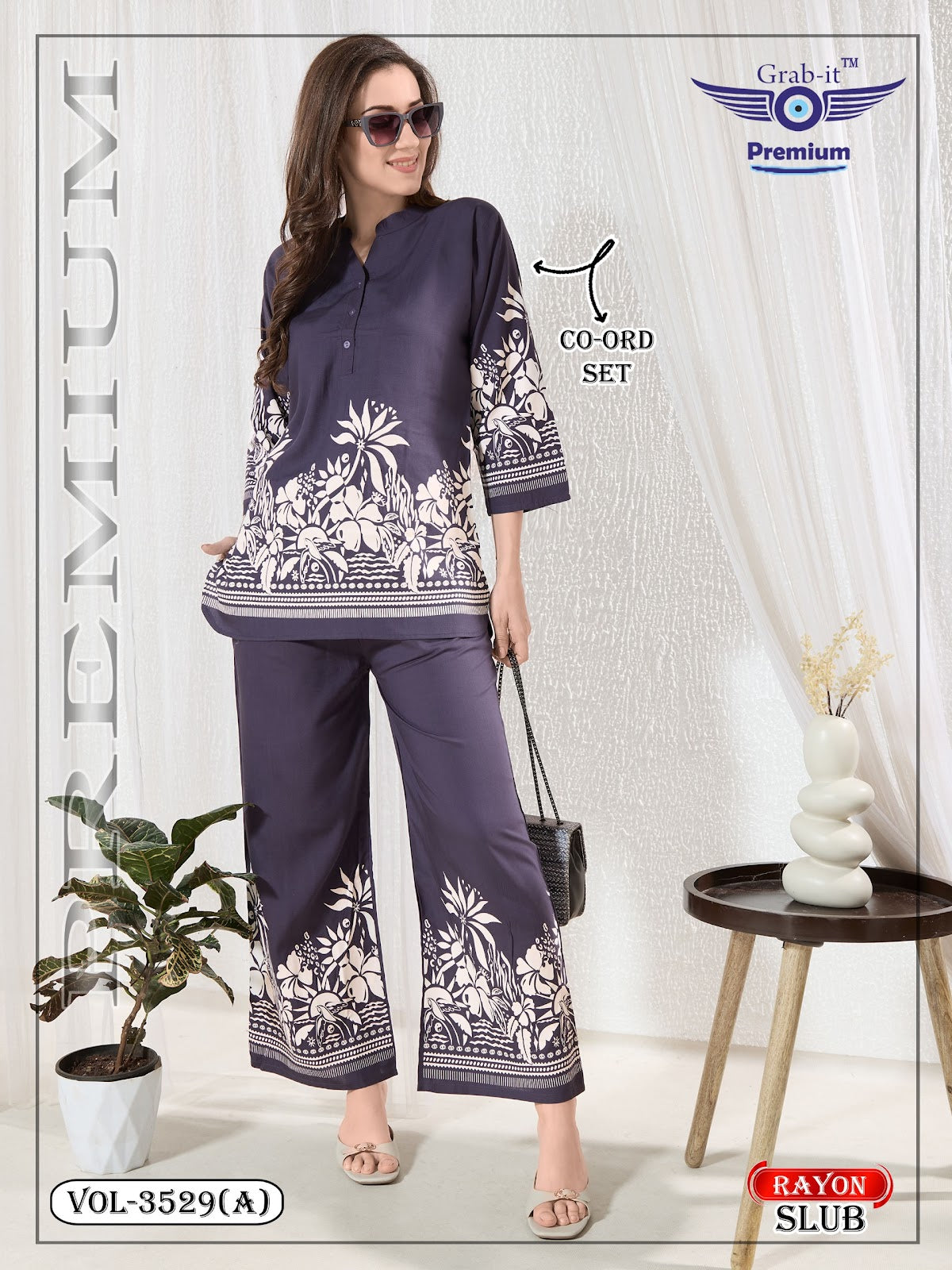 Vol 3529 A Grab It Rayon Co Ord Set Wholesale Rate