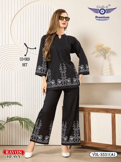 Vol 3531 A Grab It Rayon Co Ord Set Supplier Gujarat