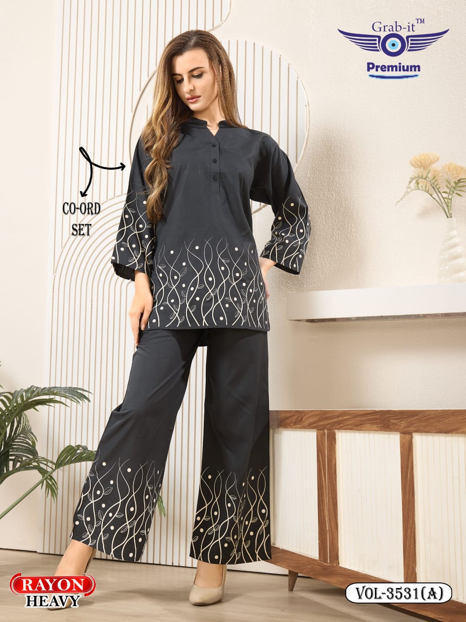 Vol 3531 A Grab It Rayon Co Ord Set Supplier Gujarat