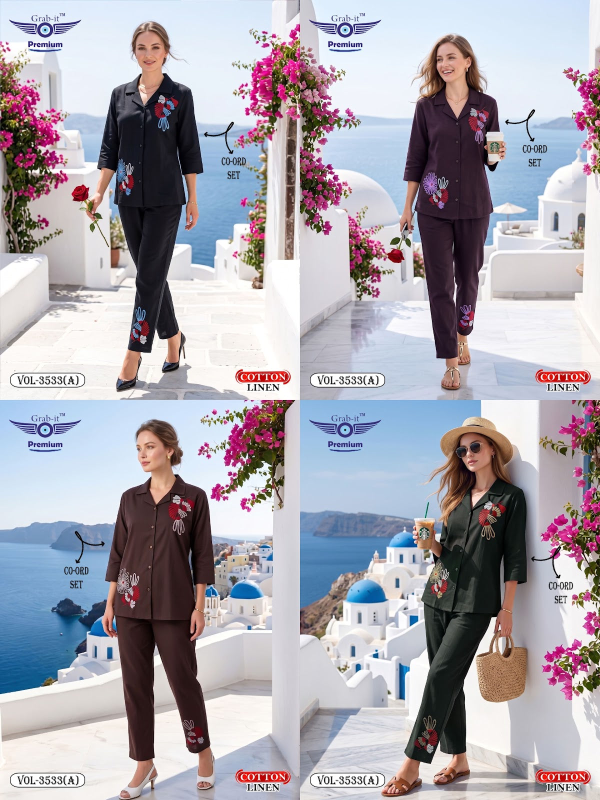 Vol 3533 A Grab It Cotton Linen Co Ord Set Manufacturer India