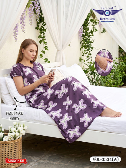 Vol 3534 A Grab It Sinker Night Gowns Supplier India