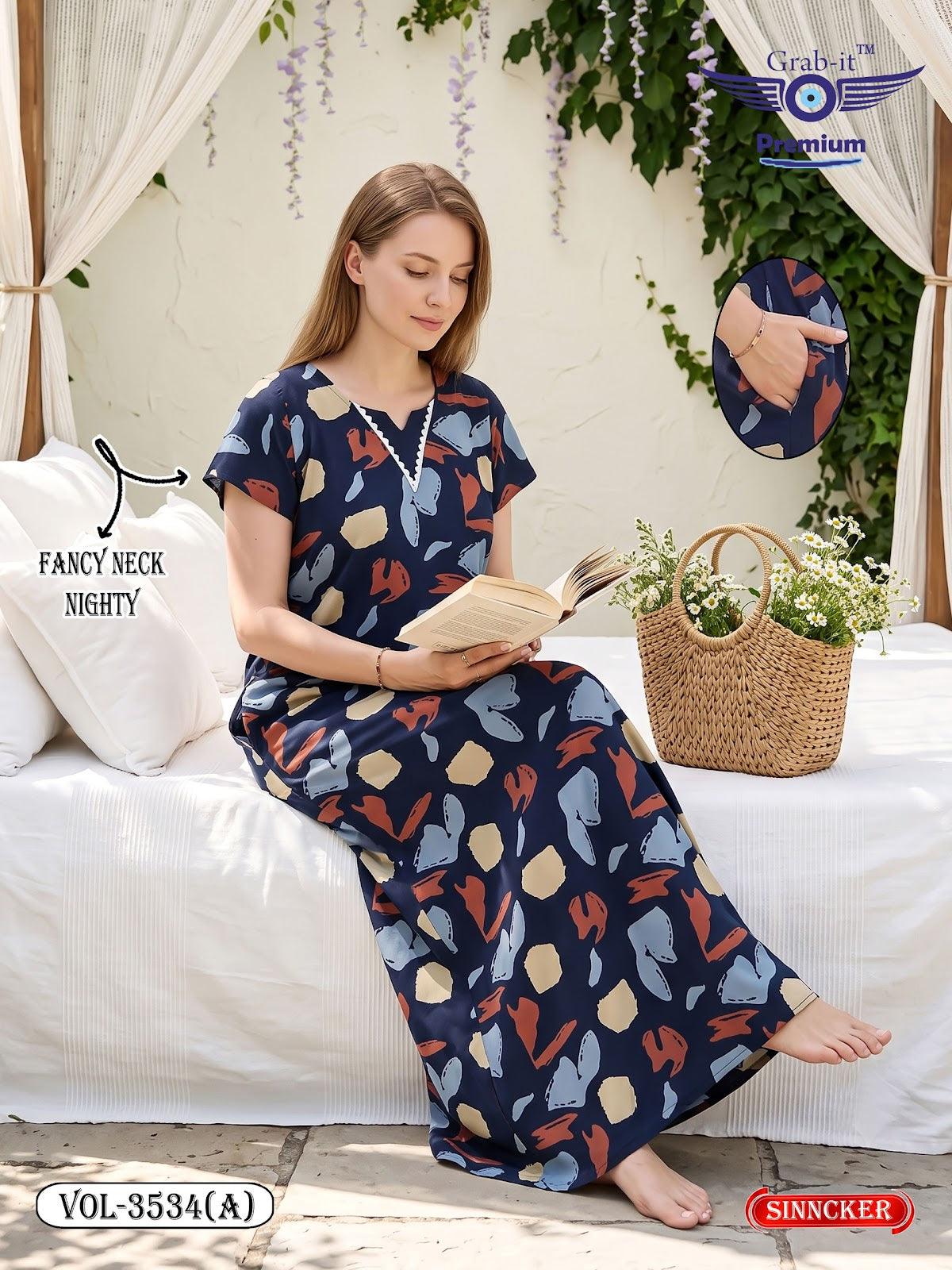 Vol 3534 A Grab It Sinker Night Gowns Supplier India