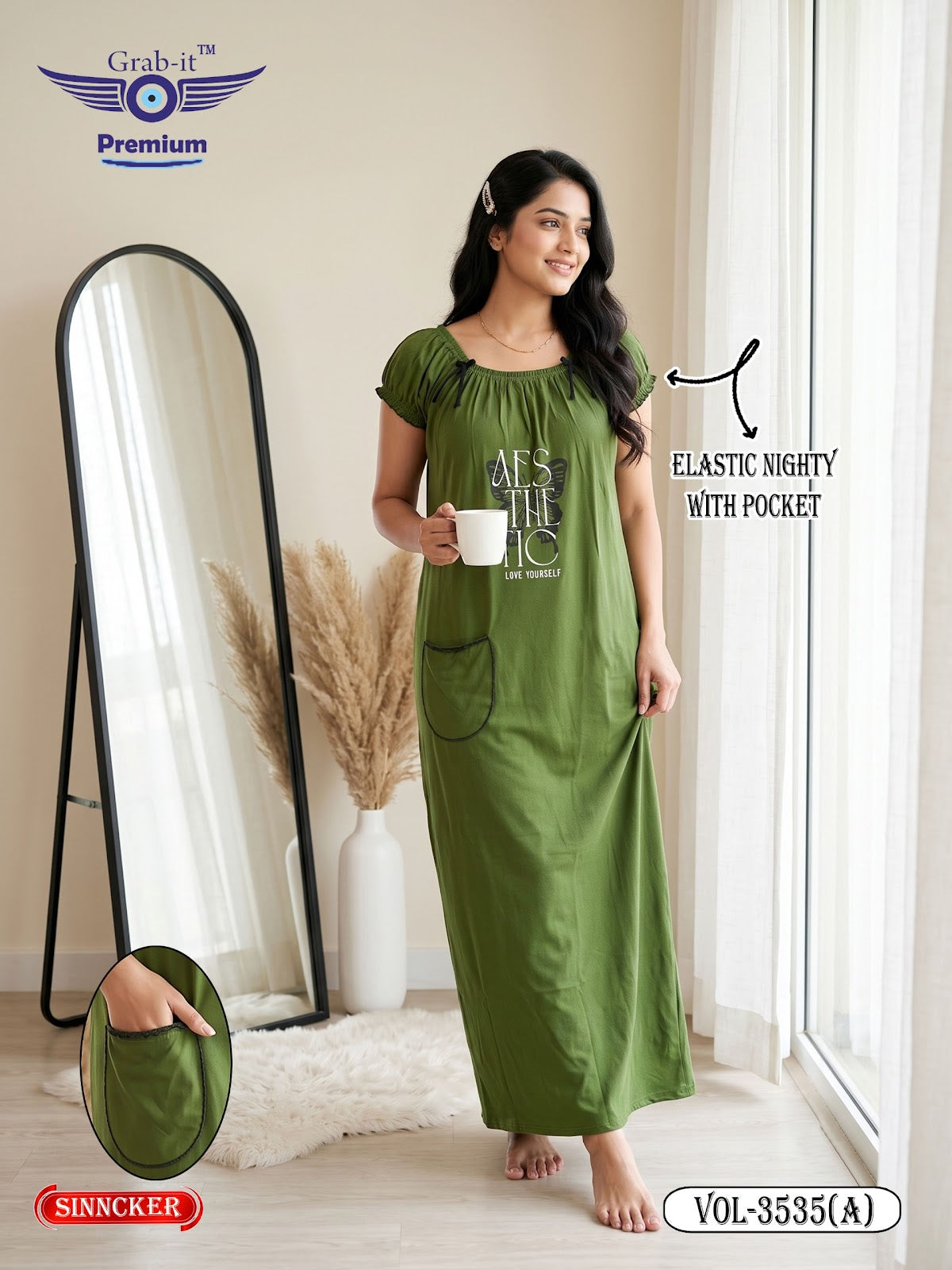 Vol 3535 A Grab It Sinker Night Gowns Exporter