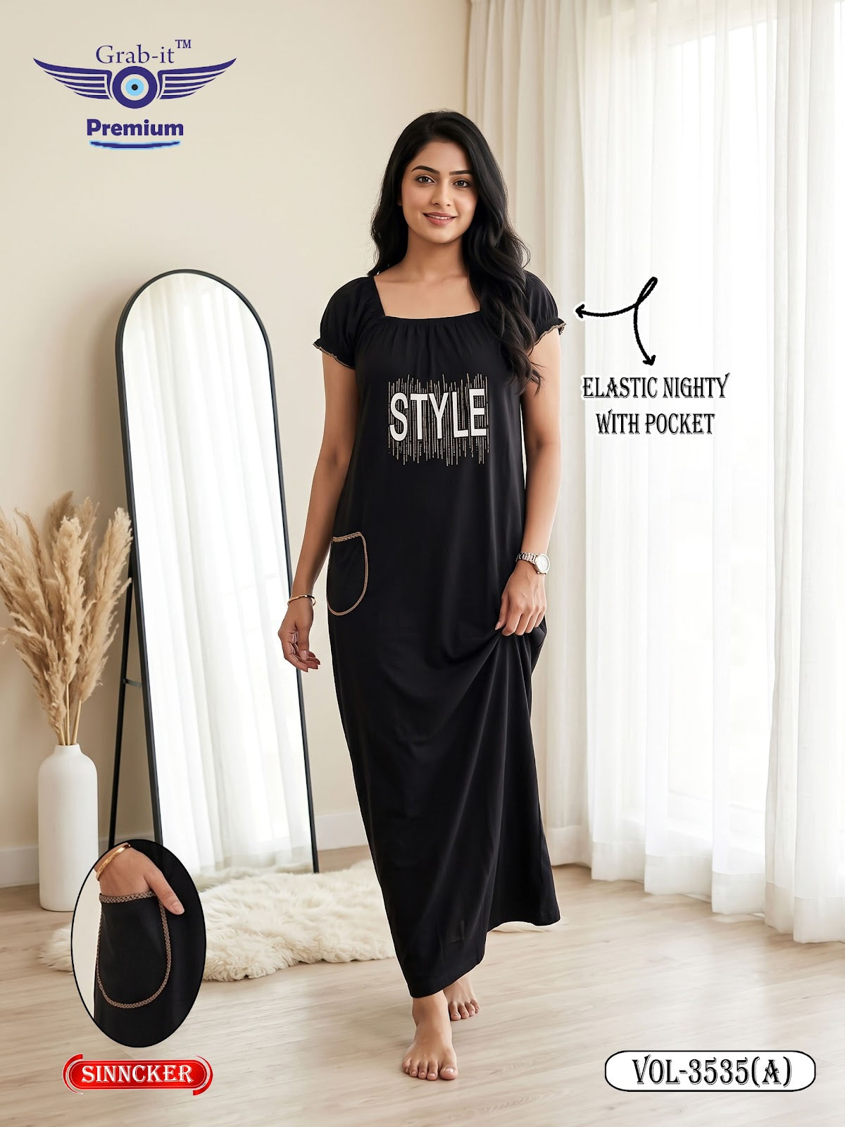 Vol 3535 A Grab It Sinker Night Gowns Exporter
