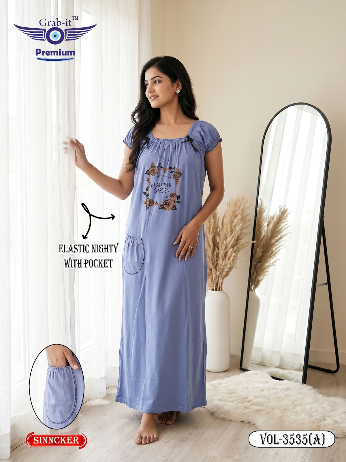 Vol 3535 A Grab It Sinker Night Gowns Exporter