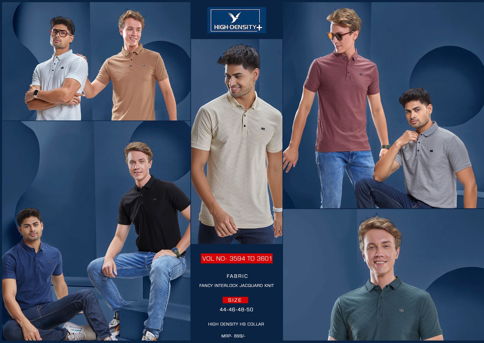 Vol 3594 To 3601 High Density Interlock Mens Tshirts Wholesale Price