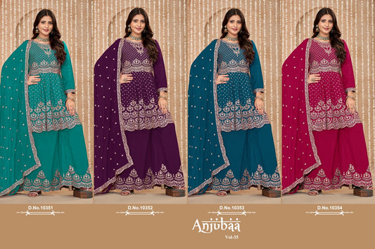 Vol 35 Anjubaa Chinnon Sharara Style Suits Exporter Ahmedabad