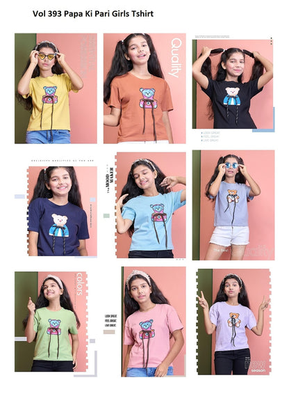 Vol 393 Papa Ki Pari Girls Tshirt Wholesale Price