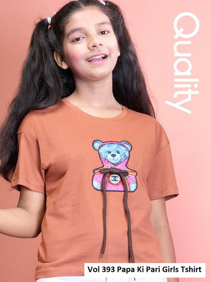 Vol 393 Papa Ki Pari Girls Tshirt Wholesale Price