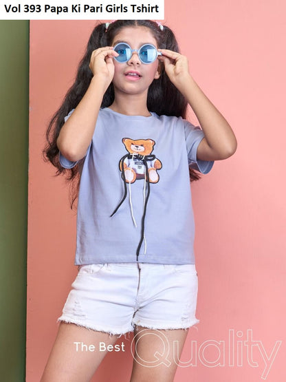 Vol 393 Papa Ki Pari Girls Tshirt Wholesale Price