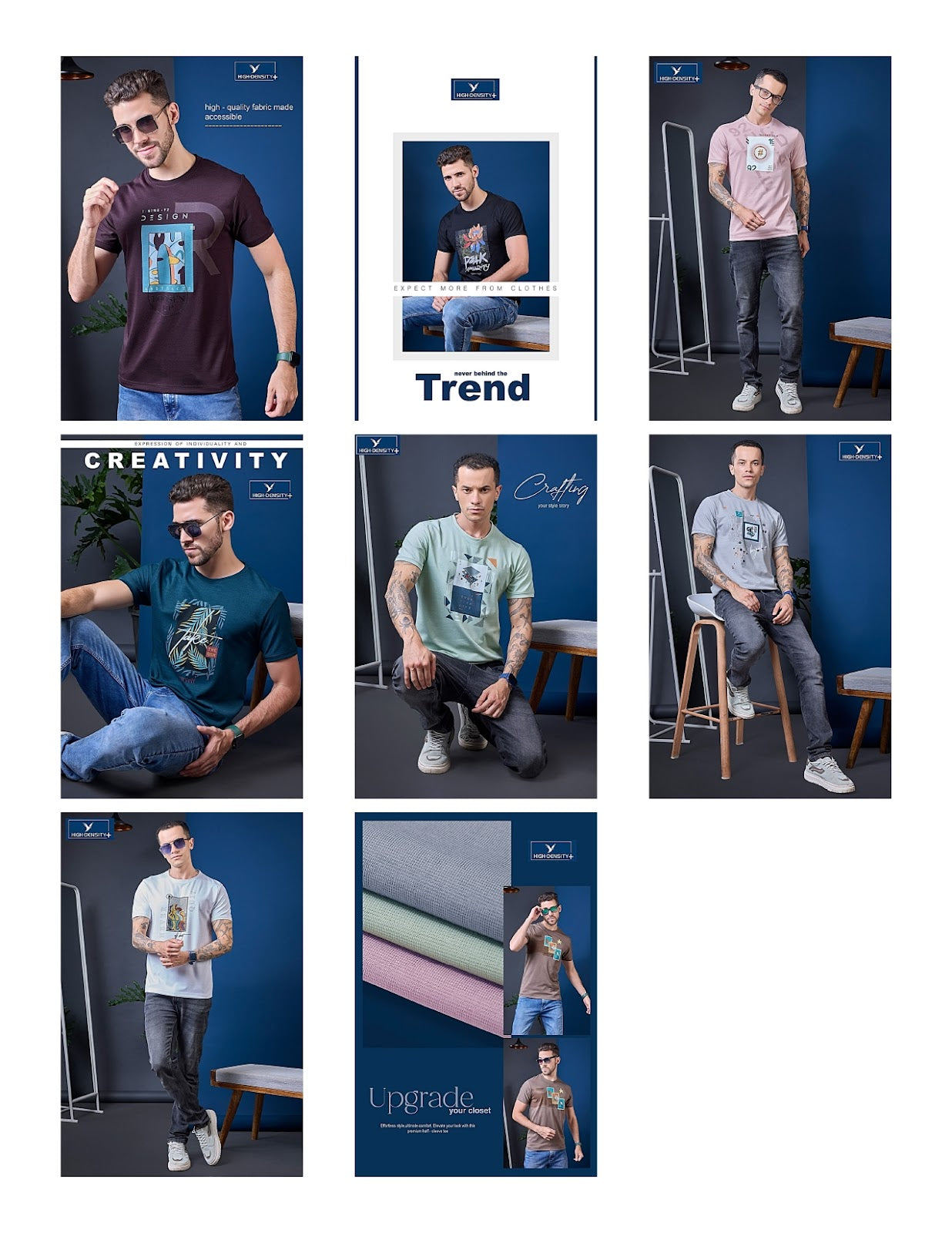 Vol 3944 - 3951 High Density Canvas Interlock Mens Tshirts Wholesaler Ahmedabad