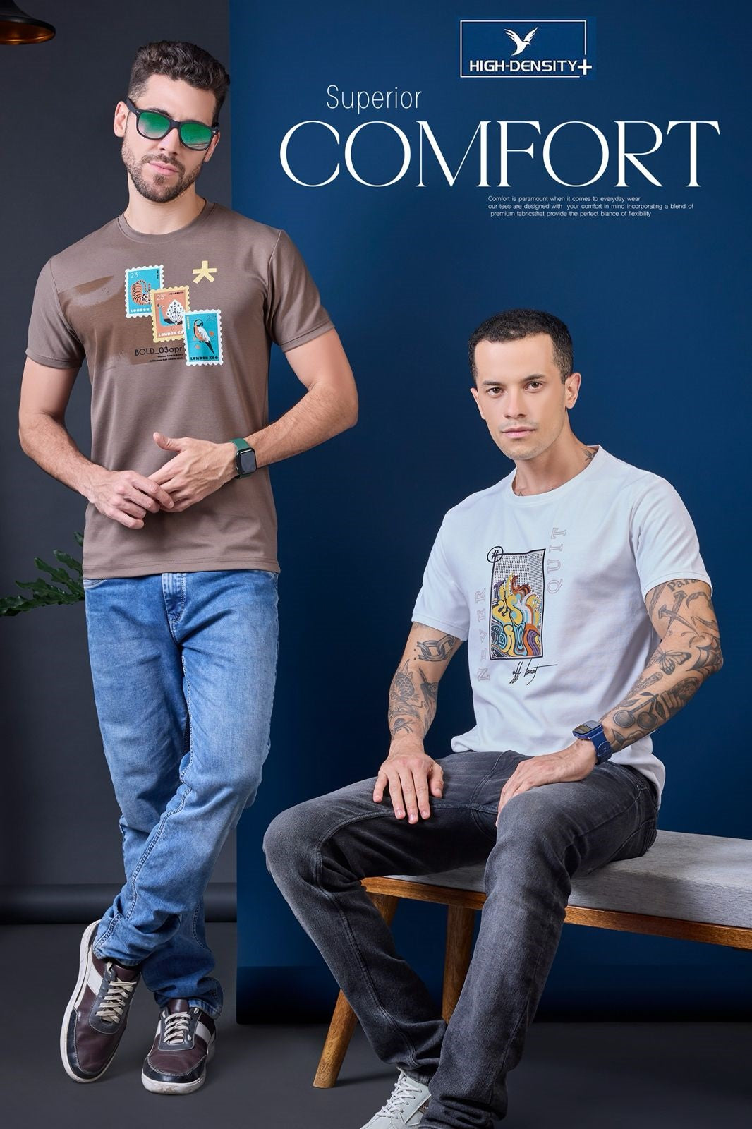 Vol 3944 - 3951 High Density Canvas Interlock Mens Tshirts Wholesaler Ahmedabad