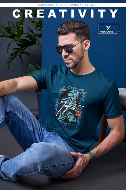 Vol 3944 - 3951 High Density Canvas Interlock Mens Tshirts Wholesaler Ahmedabad