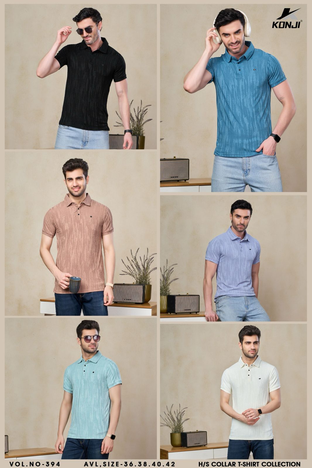 Vol 394 Konji Imported Mens Tshirts Wholesale Price