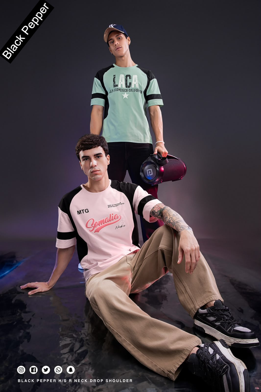 Vol 394 To 401 Oversize Black Pepper Cotton Mens Tshirts Exporter India