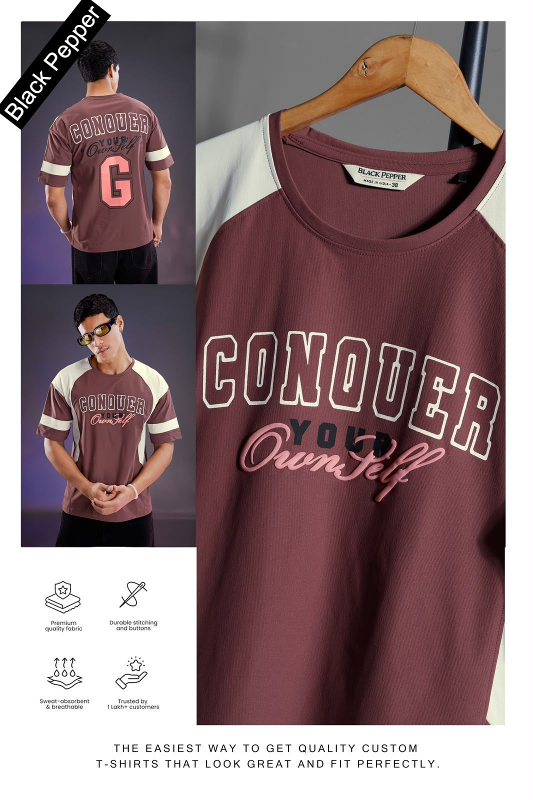 Vol 394 To 401 Oversize Black Pepper Cotton Mens Tshirts Exporter India