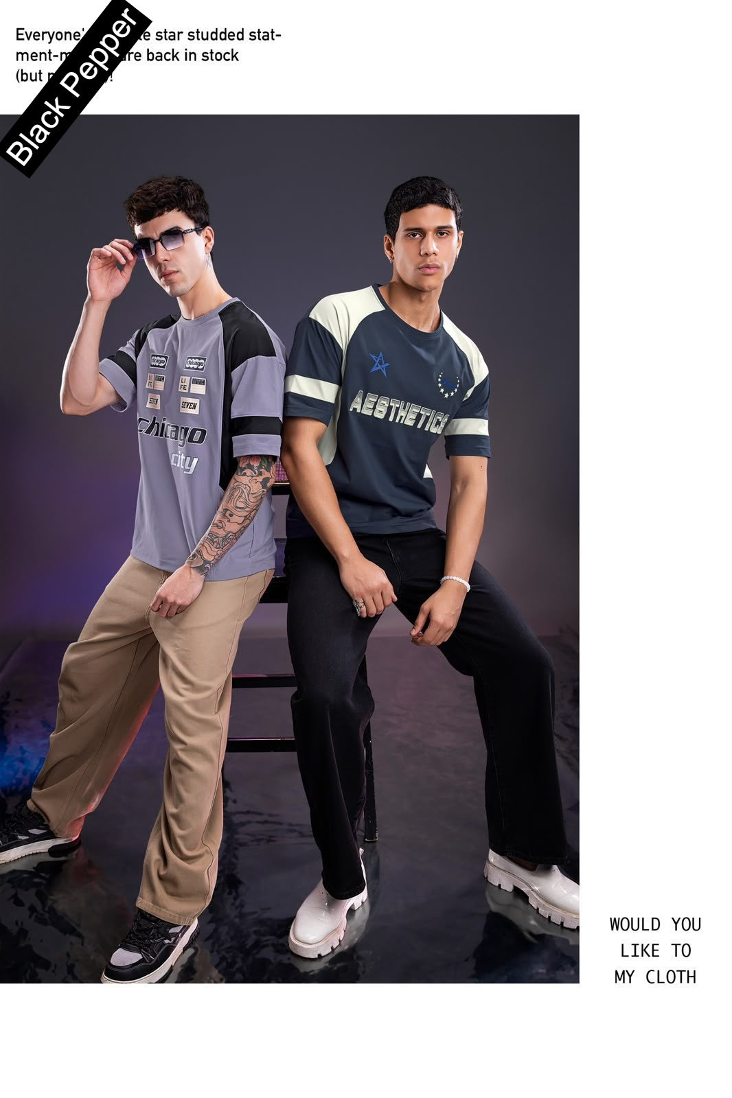 Vol 394 To 401 Oversize Black Pepper Cotton Mens Tshirts Exporter India