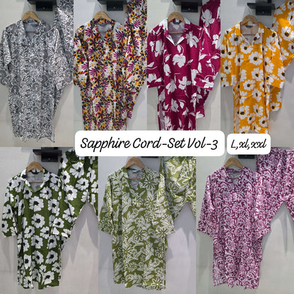 Vol 3 Karachi Sapphire Rayon Co Ord Set Supplier Ahmedabad