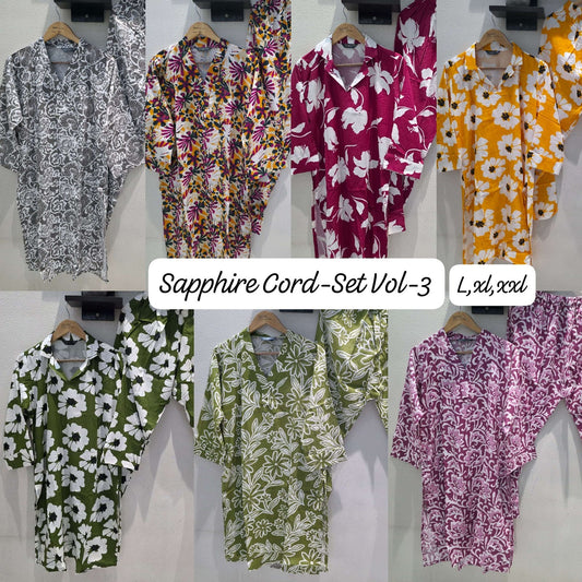 Vol 3 Karachi Sapphire Rayon Co Ord Set Supplier Ahmedabad
