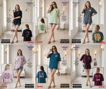 Vol 4021 J Grab It Tencil Women Oversized Tshirt Wholesaler Gujarat