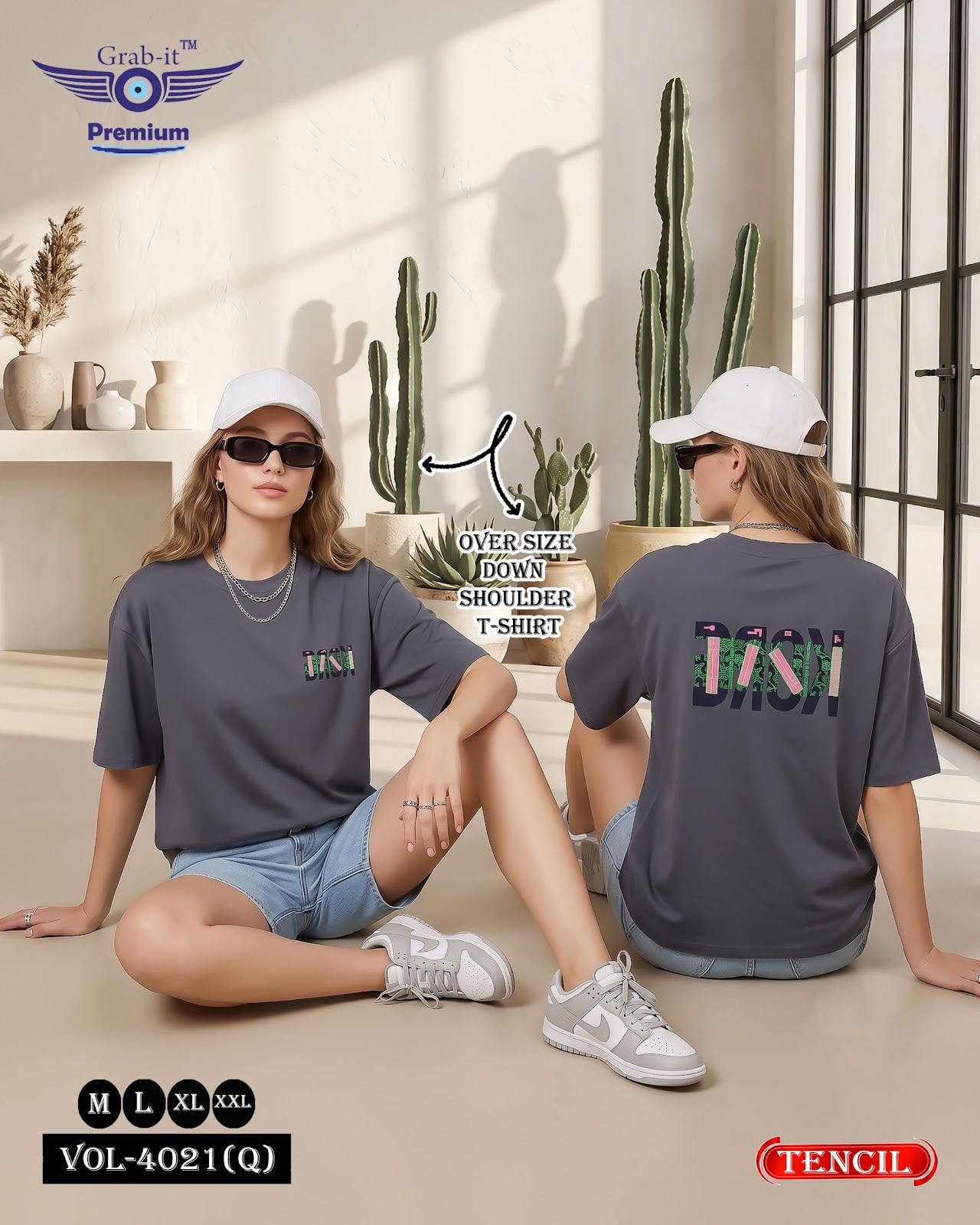 Vol 4021 Q Grab It Tencil Women Oversized Tshirt Manufacturer