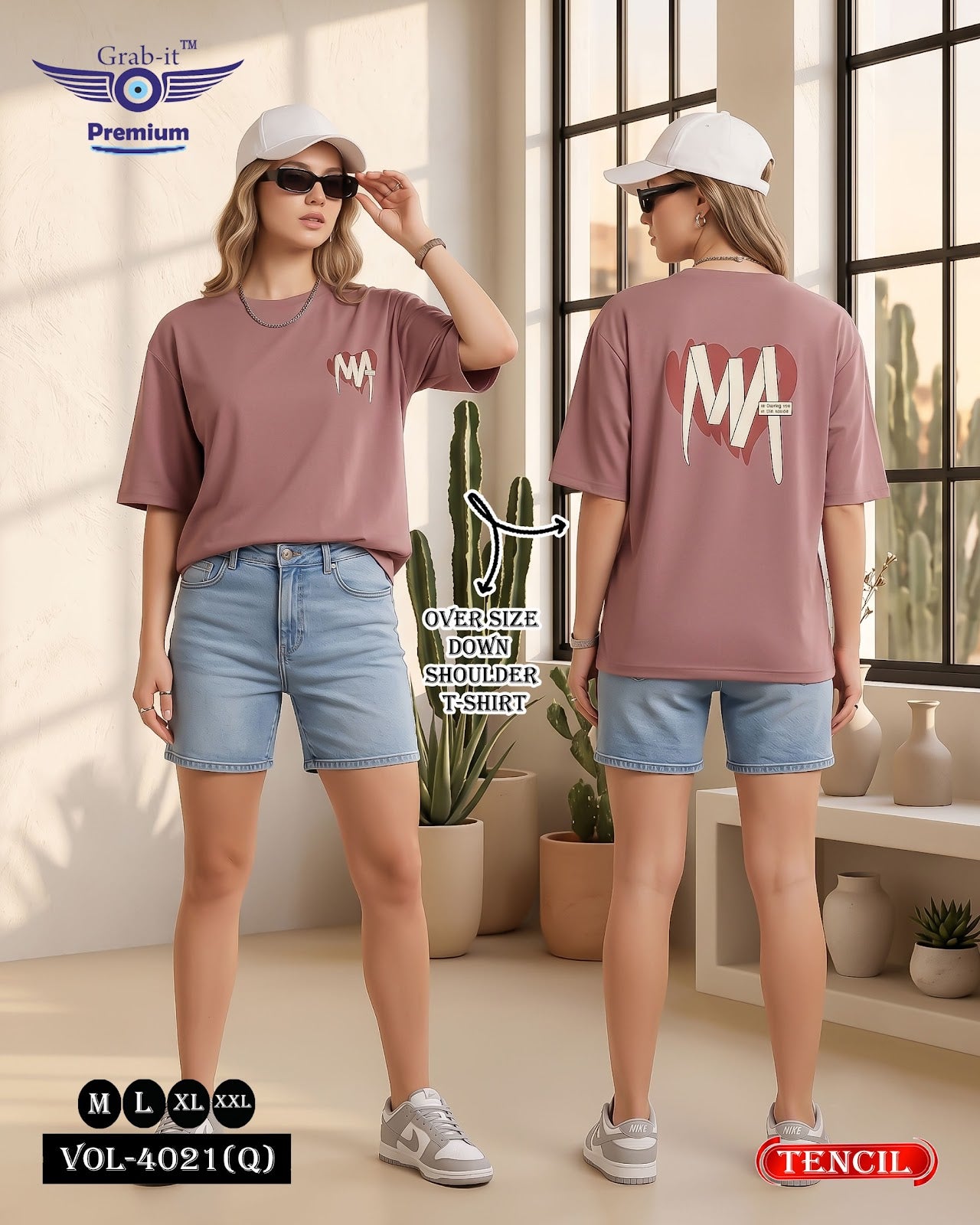 Vol 4021 Q Grab It Tencil Women Oversized Tshirt Manufacturer