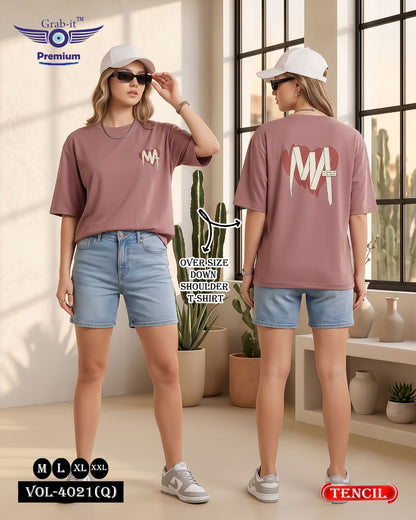 Vol 4021 Q Grab It Tencil Women Oversized Tshirt Manufacturer