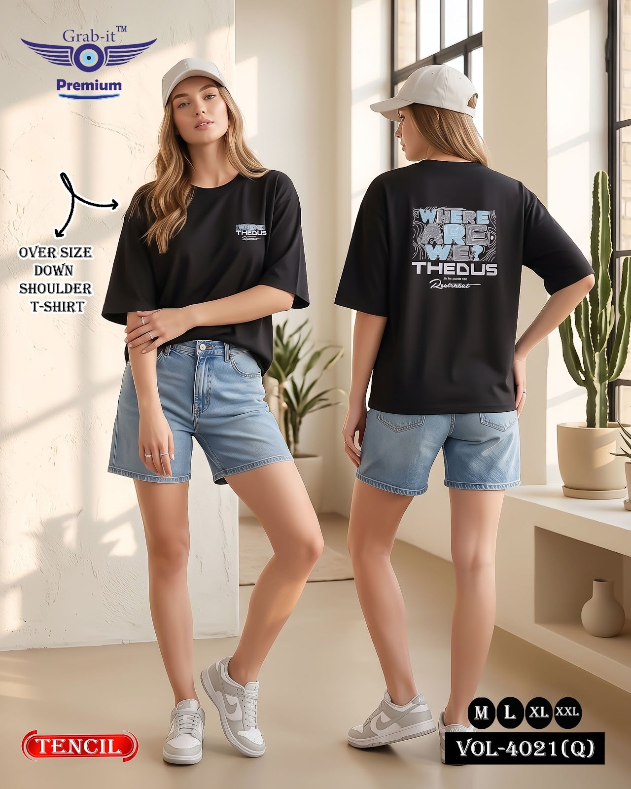 Vol 4021 Q Grab It Tencil Women Oversized Tshirt Manufacturer
