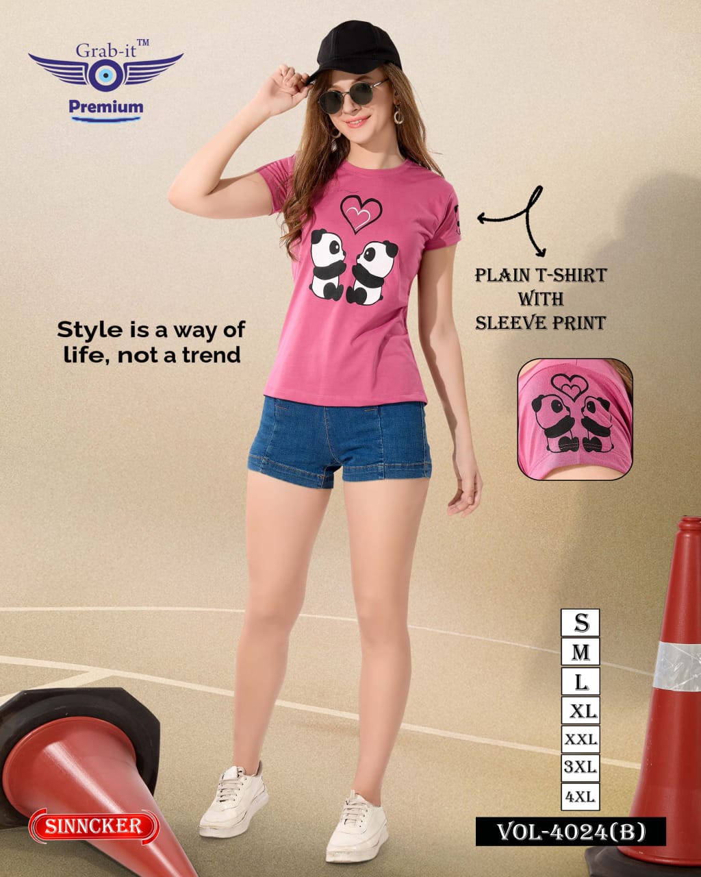 Vol 4024 B Grab It Sinker Women Tshirt Manufacturer Gujarat