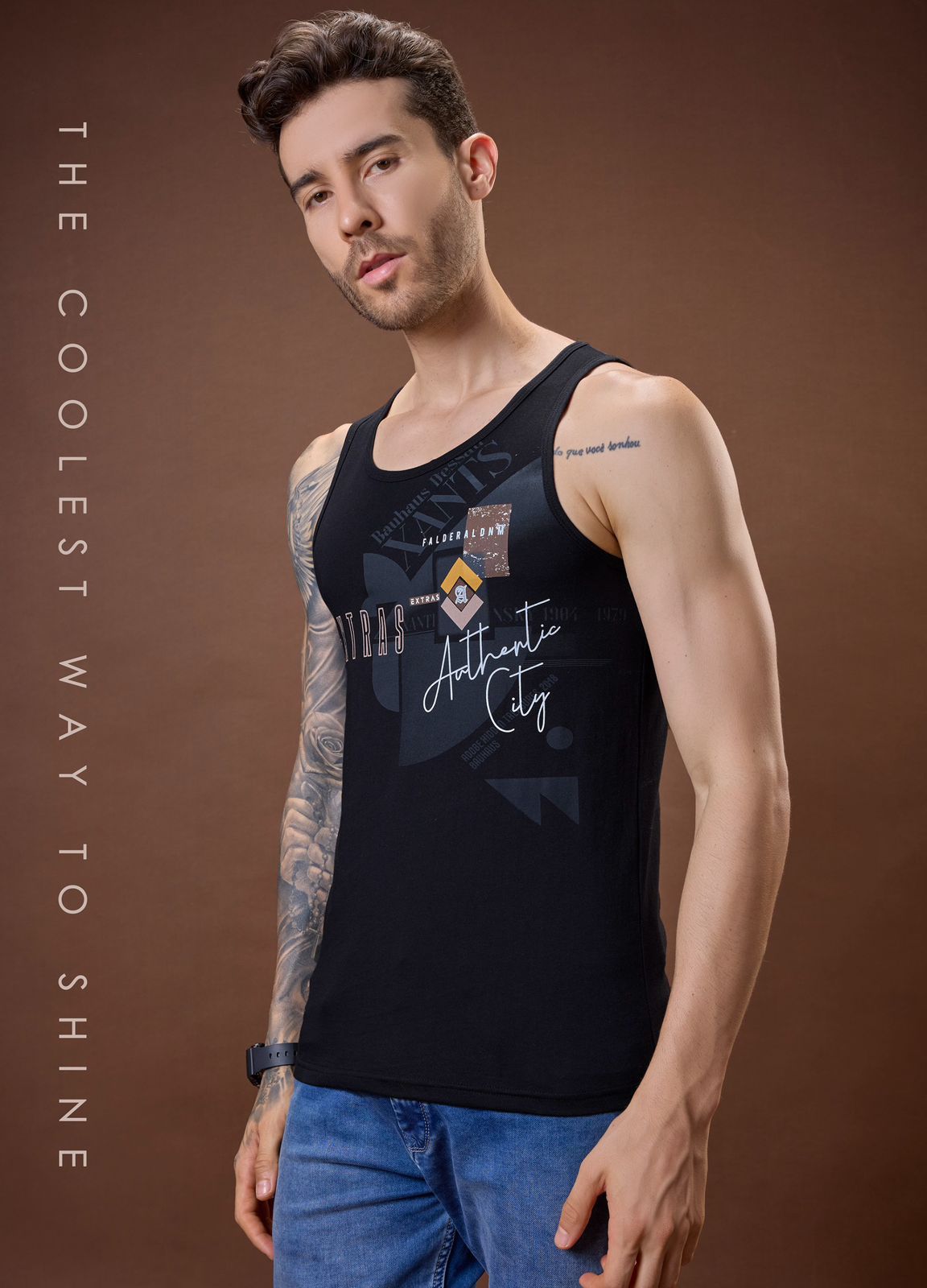 Vol 4024 To 4031 High Density Cotton Biowashed Mens Sando Wholesaler