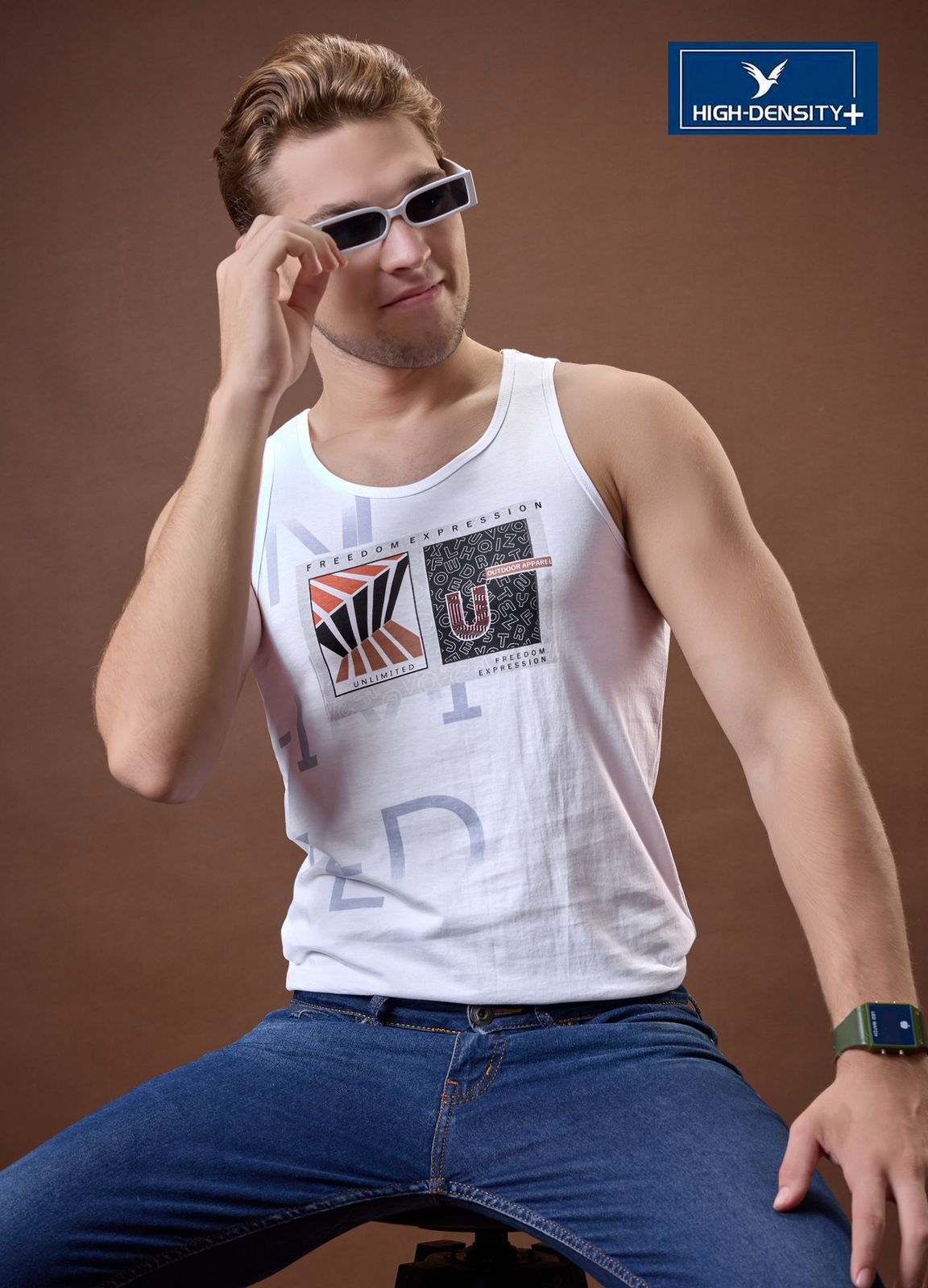 Vol 4024 To 4031 High Density Cotton Biowashed Mens Sando Wholesaler