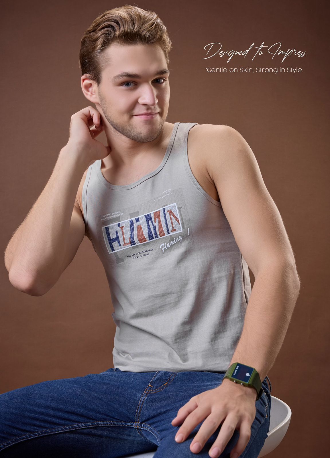 Vol 4024 To 4031 High Density Cotton Biowashed Mens Sando Wholesaler