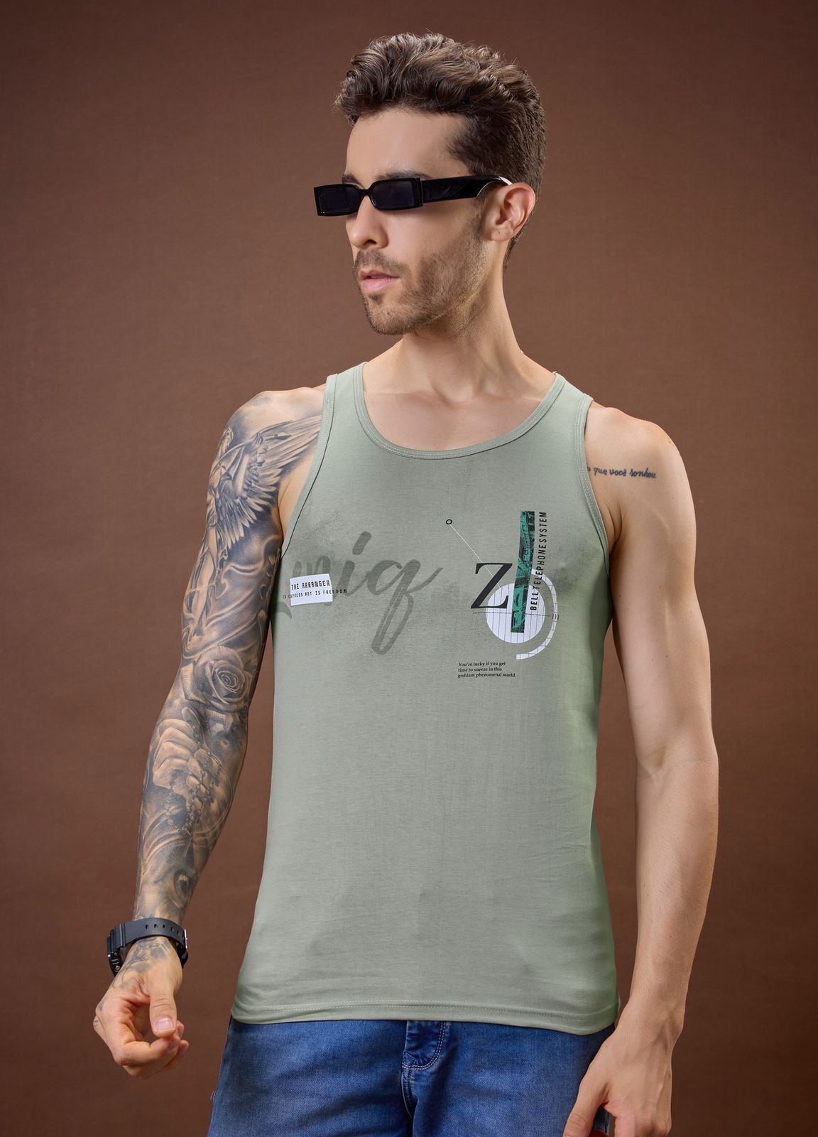 Vol 4024 To 4031 High Density Cotton Biowashed Mens Sando Wholesaler