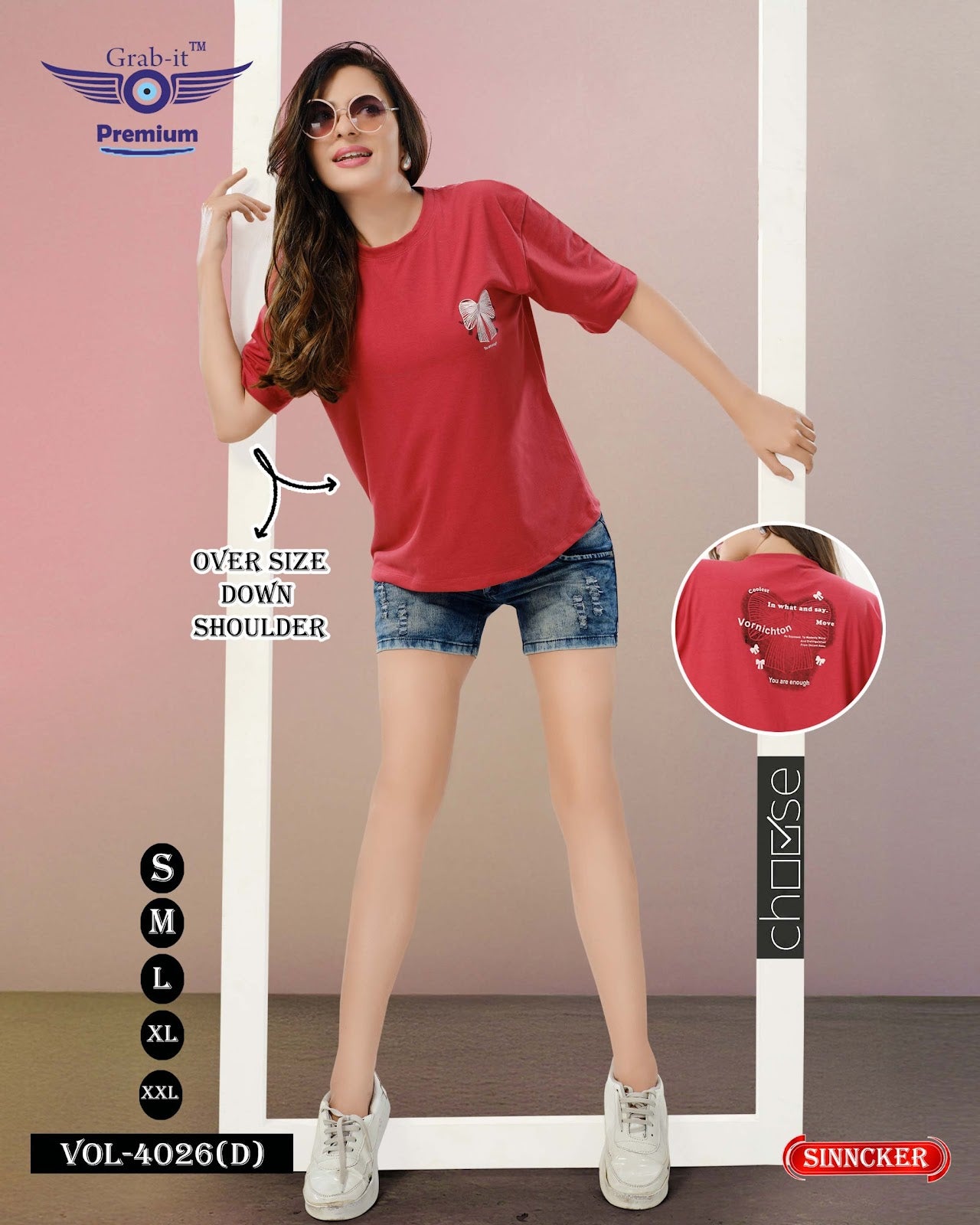 Vol 4026 D Grab It Sinker Women Oversized Tshirt Supplier Gujarat