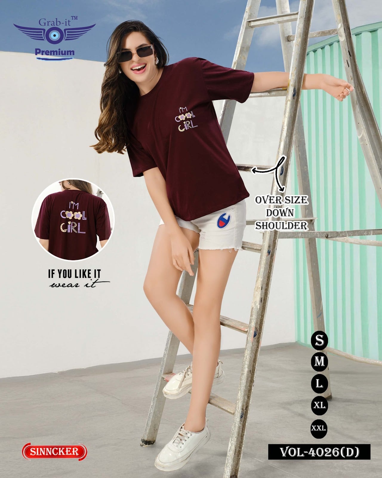 Vol 4026 D Grab It Sinker Women Oversized Tshirt Supplier Gujarat