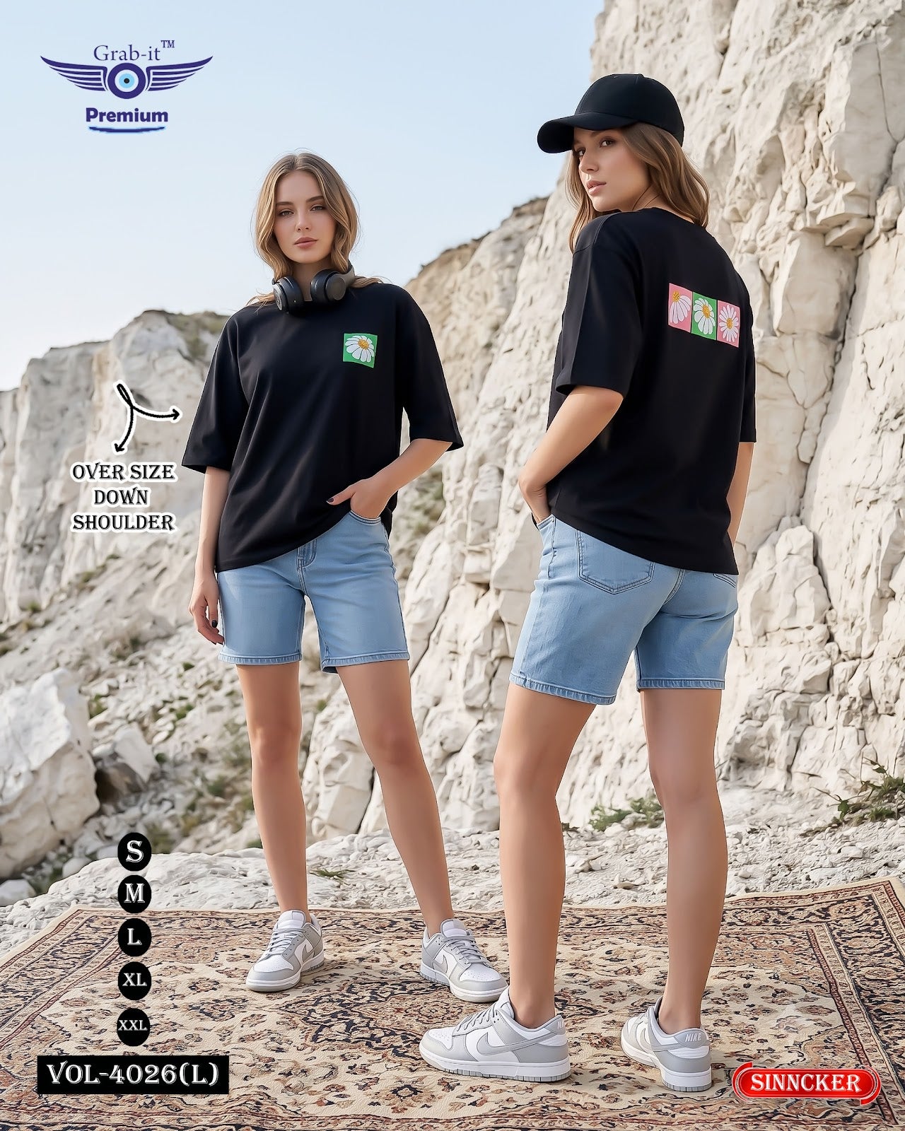 Vol 4026 L Grab It Sincker Women Oversized Tshirt Wholesale Rate