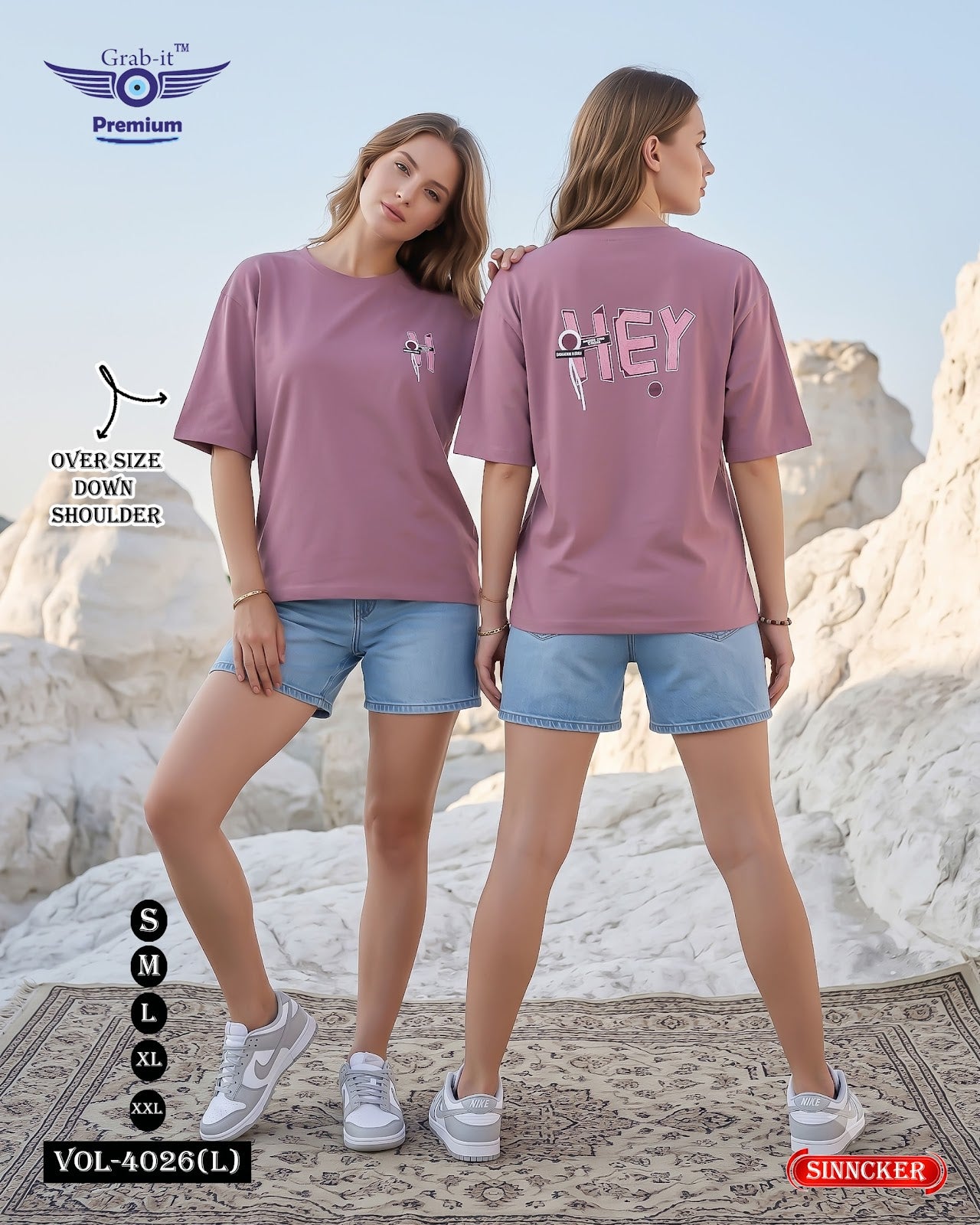 Vol 4026 L Grab It Sincker Women Oversized Tshirt Wholesale Rate