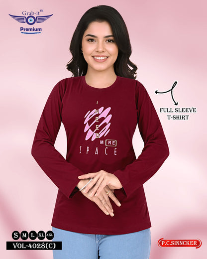 Vol 4028 C Grab It Sinker Women Tshirt Supplier Ahmedabad