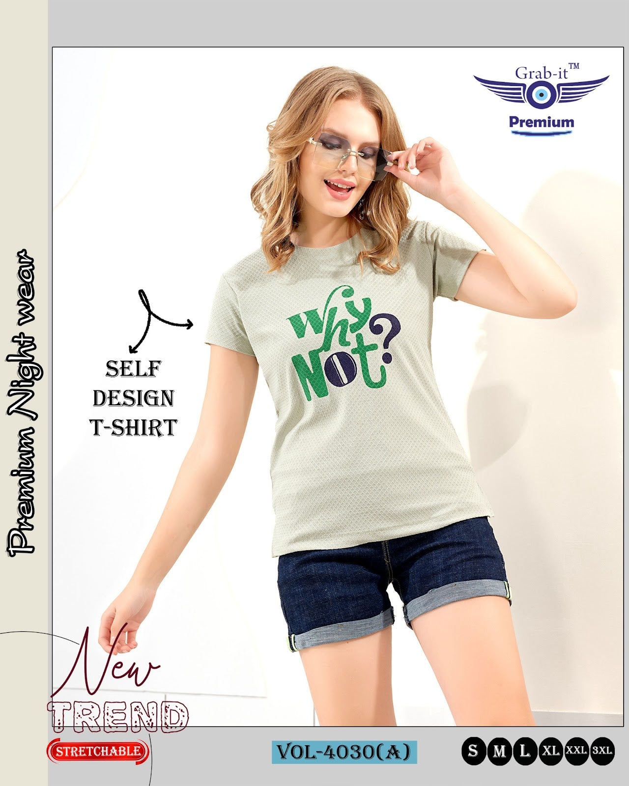 Vol 4030 A Grab It Women Tshirt Wholesale Price