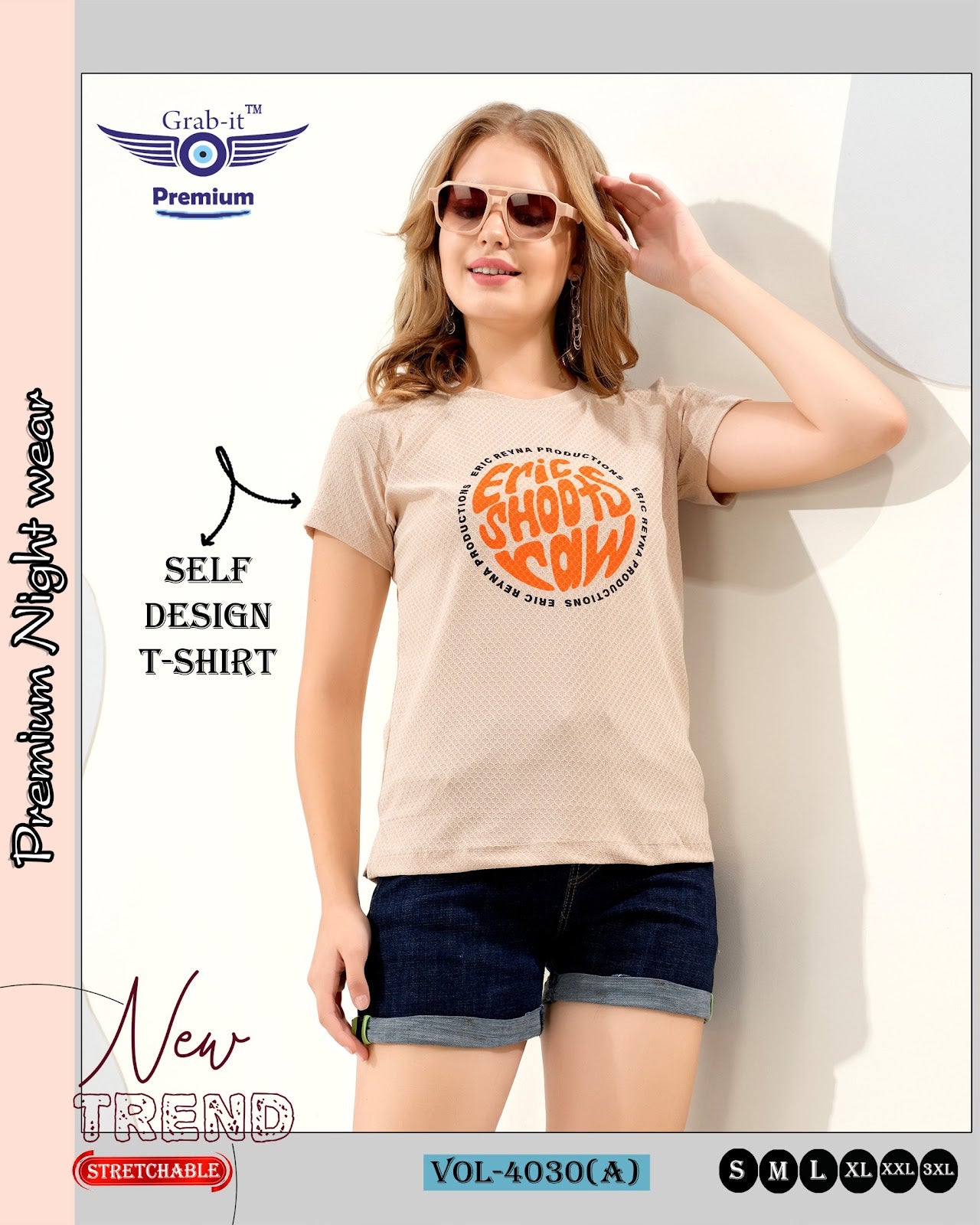 Vol 4030 A Grab It Women Tshirt Wholesale Price