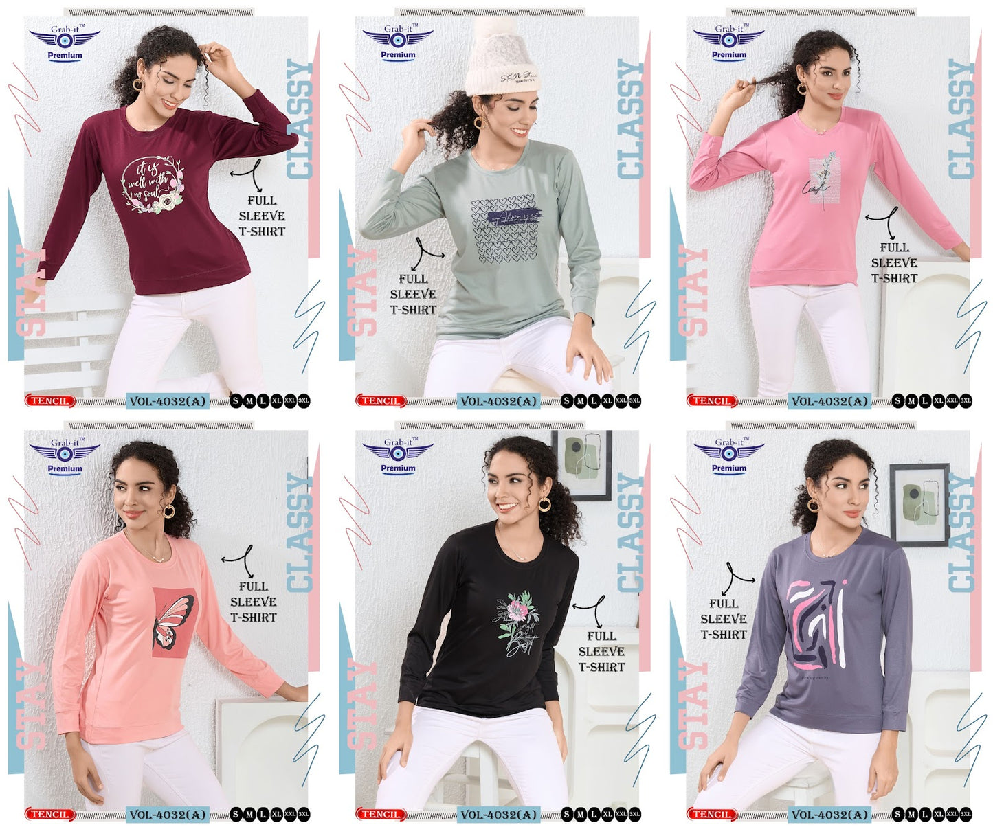 Vol 4032 A Grab It Tencil Women Tshirt Supplier