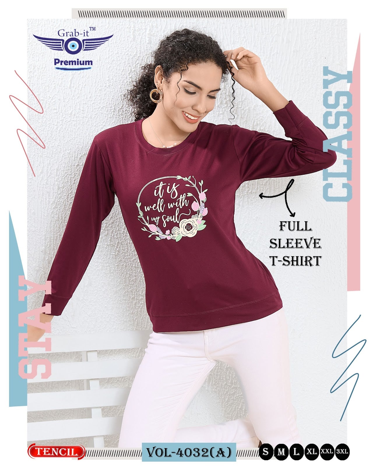 Vol 4032 A Grab It Tencil Women Tshirt Supplier
