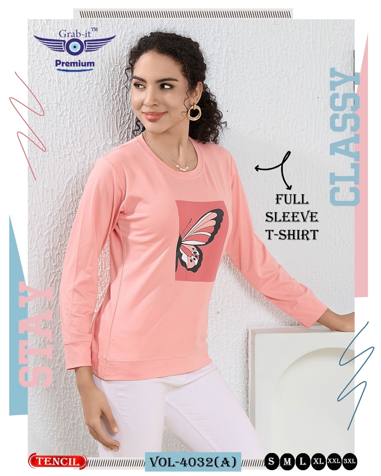 Vol 4032 A Grab It Tencil Women Tshirt Supplier