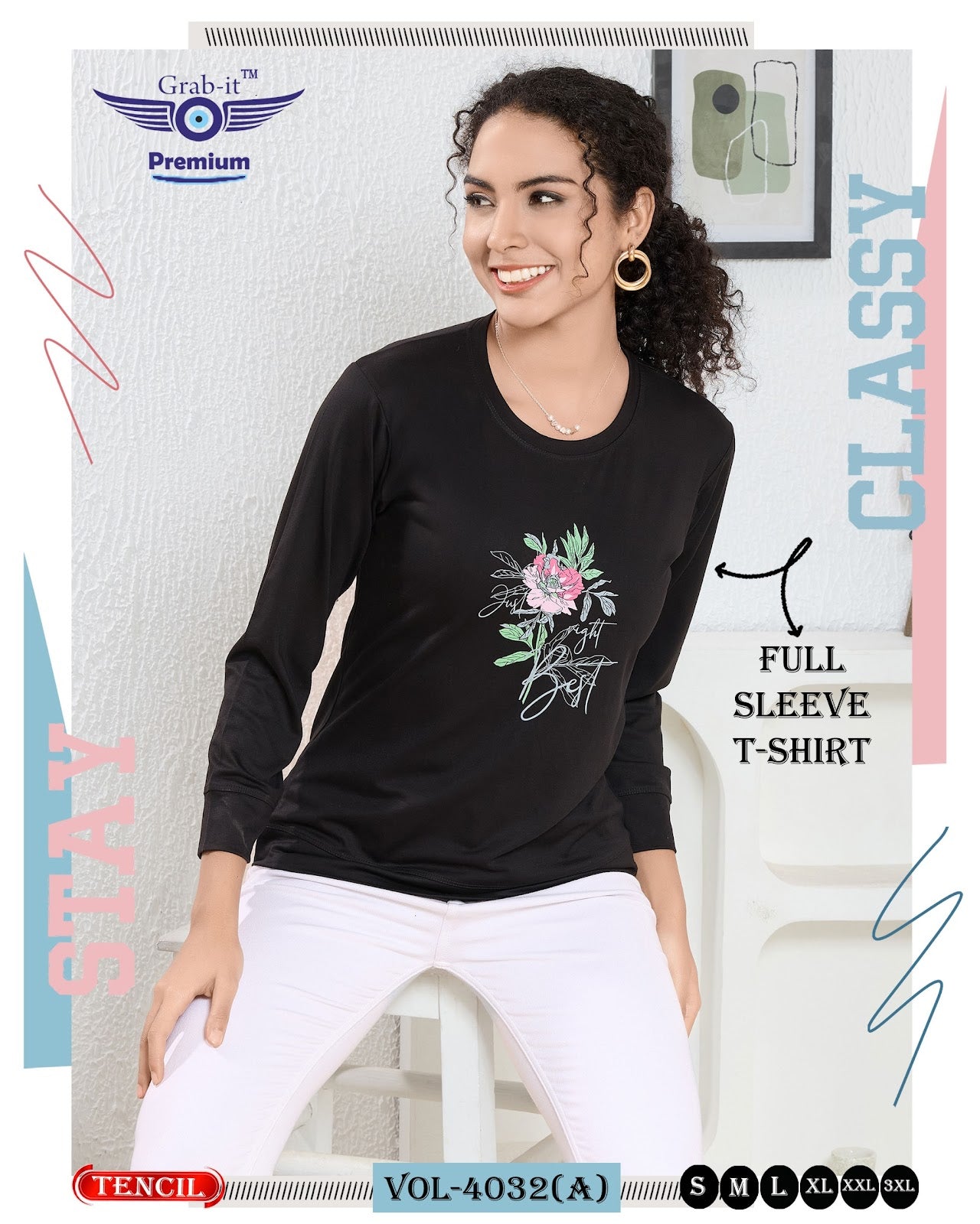 Vol 4032 A Grab It Tencil Women Tshirt Supplier